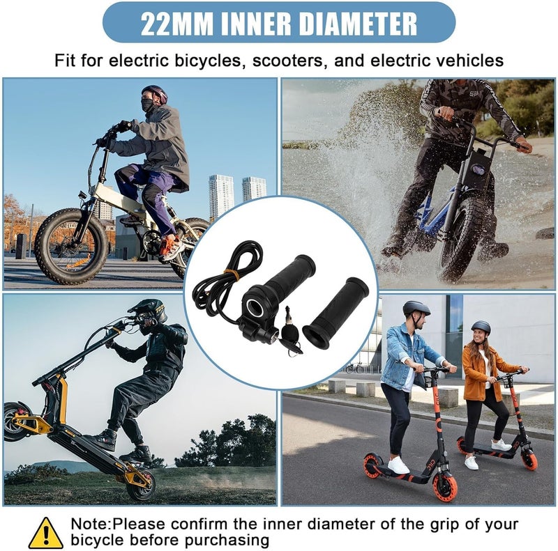 psler دراجة كهربائية كاملة مع دواسة لريدستار Q20 - دواسة كاملة بزاوية 22 مم 3 دبابيس، دواسة دراجة كهربائية عالمية مع مفتاح - Image 2